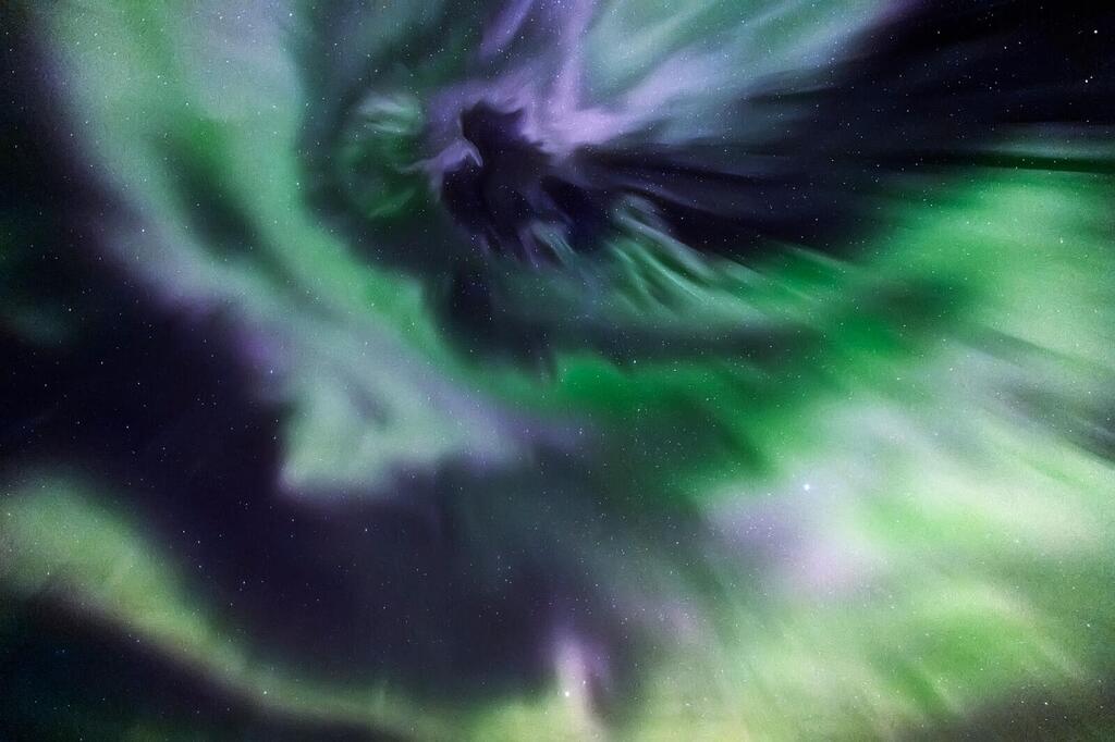 The Northern Lights explode in the sky